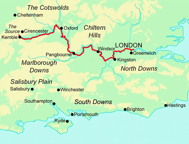 Thames Path map